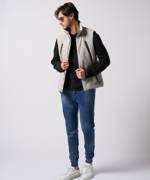 wjk（ダヴルジェイケイ）の「mlt5659- waffle henley L-S ヘンリーネックカットソー(7140 wf19j)（Tシャツ/カットソー・メンズ・ブラック/チャコールグレー/ホワイト・S/M/L/XL）」の17枚目の写真