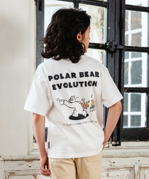  J.J camp（ジェイジェイキャンプ）の「兄弟・姉妹で着られるTシャツキッズ 半袖 ワンポイント刺しゅう shirokuma to takib（Tシャツ/カットソー）」