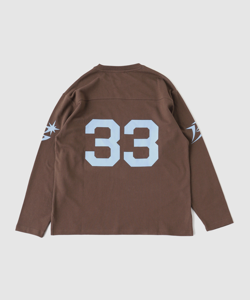 BOTT(ボット)の「BoTT / ボット Cotton Football Shirt(Tシャツ/カットソー・メンズ・ブラウン/ピンク・MEDIUM/LARGE)」の11枚目の写真