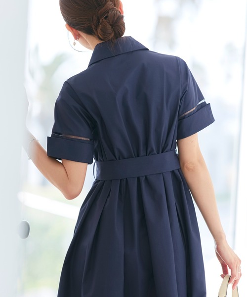 RUIRUE BOUTIQUE(ルイルエブティック)の「洗える | シャツワンピース | ワンピース・夏ワンピース・ロングワンピース・リゾートワンピース・デザインワンピース・フレアスカート(シャツワンピース・レディース・ブラック/ネイビー/ホワイト・S/M/L)」の9枚目の写真