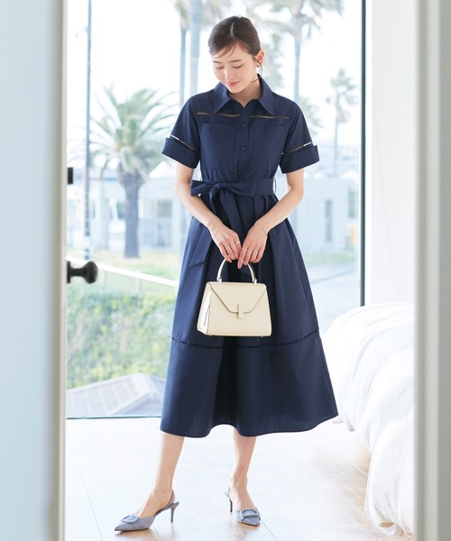 RUIRUE BOUTIQUE(ルイルエブティック)の「洗える | シャツワンピース | ワンピース・夏ワンピース・ロングワンピース・リゾートワンピース・デザインワンピース・フレアスカート(シャツワンピース・レディース・ブラック/ネイビー/ホワイト・S/M/L)」の10枚目の写真