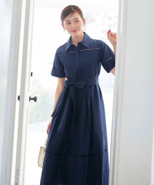 RUIRUE BOUTIQUE(ルイルエブティック)の「洗える | シャツワンピース | ワンピース・夏ワンピース・ロングワンピース・リゾートワンピース・デザインワンピース・フレアスカート(シャツワンピース・レディース・ブラック/ネイビー/ホワイト・S/M/L)」の11枚目の写真