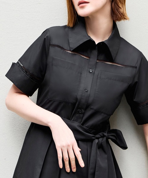 RUIRUE BOUTIQUE(ルイルエブティック)の「洗える | シャツワンピース | ワンピース・夏ワンピース・ロングワンピース・リゾートワンピース・デザインワンピース・フレアスカート(シャツワンピース・レディース・ブラック/ネイビー/ホワイト・S/M/L)」の13枚目の写真