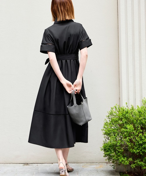 RUIRUE BOUTIQUE(ルイルエブティック)の「洗える | シャツワンピース | ワンピース・夏ワンピース・ロングワンピース・リゾートワンピース・デザインワンピース・フレアスカート(シャツワンピース・レディース・ブラック/ネイビー/ホワイト・S/M/L)」の14枚目の写真