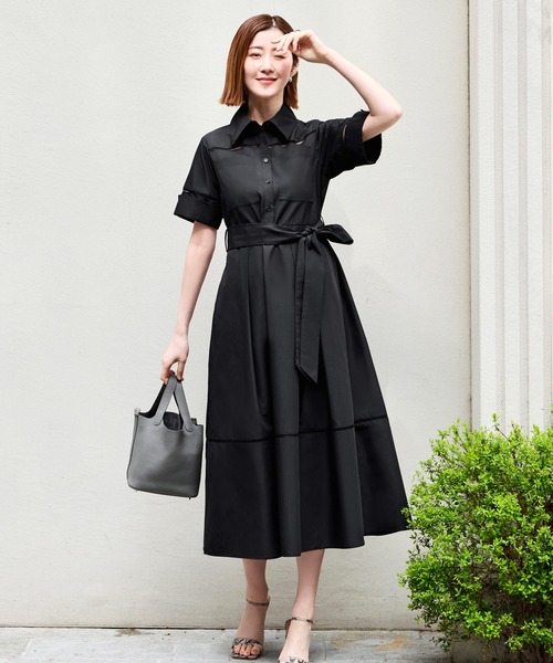 RUIRUE BOUTIQUE(ルイルエブティック)の「洗える | シャツワンピース | ワンピース・夏ワンピース・ロングワンピース・リゾートワンピース・デザインワンピース・フレアスカート(シャツワンピース・レディース・ブラック/ネイビー/ホワイト・S/M/L)」の15枚目の写真