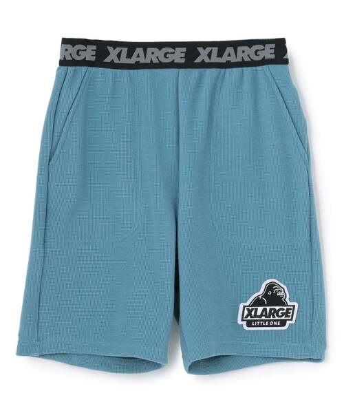 XLARGE KIDS(エクストララージキッズ)の「ウエストロゴ ワッフル素材ショートパンツ(その他パンツ・キッズ・ブルー/グレー/ブラック・130cm/140cm/80cm/90cm/100cm/110cm/120cm)」の3枚目の写真