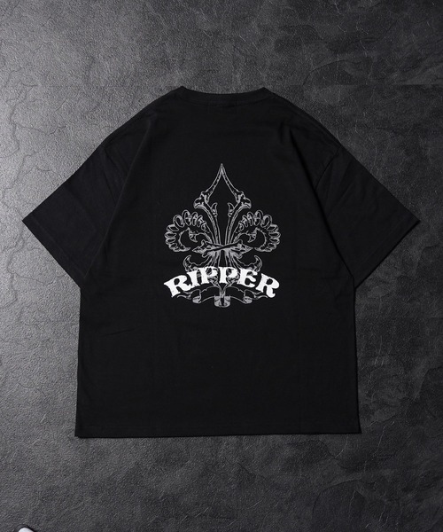 RIPPER(リッパー)の「【RIPPER】ボーン リリー Tee / Bone Lily Tee(Tシャツ/カットソー・メンズ・チャコールグレー/ブラック/ホワイト・M/L/XL)」の14枚目の写真
