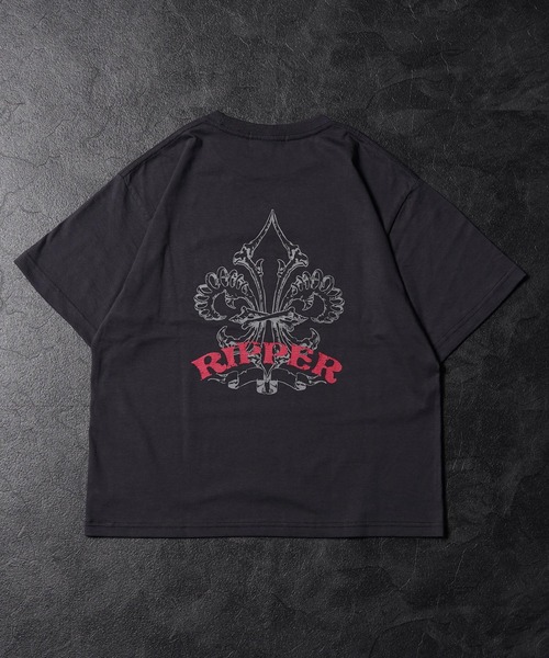 RIPPER(リッパー)の「【RIPPER】ボーン リリー Tee / Bone Lily Tee(Tシャツ/カットソー・メンズ・チャコールグレー/ブラック/ホワイト・M/L/XL)」の22枚目の写真