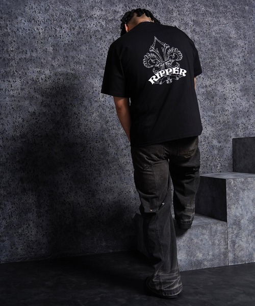 RIPPER(リッパー)の「【RIPPER】ボーン リリー Tee / Bone Lily Tee(Tシャツ/カットソー・メンズ・チャコールグレー/ブラック/ホワイト・M/L/XL)」の19枚目の写真