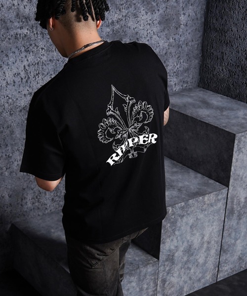 RIPPER(リッパー)の「【RIPPER】ボーン リリー Tee / Bone Lily Tee(Tシャツ/カットソー・メンズ・チャコールグレー/ブラック/ホワイト・M/L/XL)」の20枚目の写真
