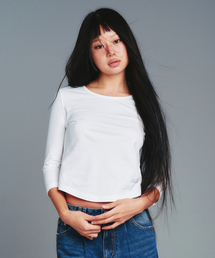 CLASSIC 3/4 SLEEVE ROUND TEE WHITE