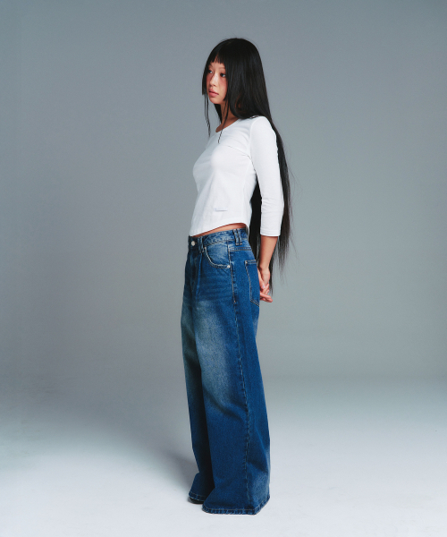 AMESWORLDWIDE(アメスワールドワイド)の「CLASSIC 3/4 SLEEVE ROUND TEE WHITE(Tシャツ/カットソー・レディース・その他・SMALL/MEDIUM/LARGE)」の3枚目の写真
