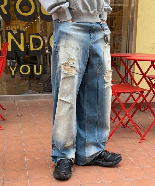 MAISON MINED（メゾンミネド）の「ラギッドカーペンターデニムパンツ ブルー（デニムパンツ・メンズ・その他・SMALL/MEDIUM/LARGE）」の4枚目の写真