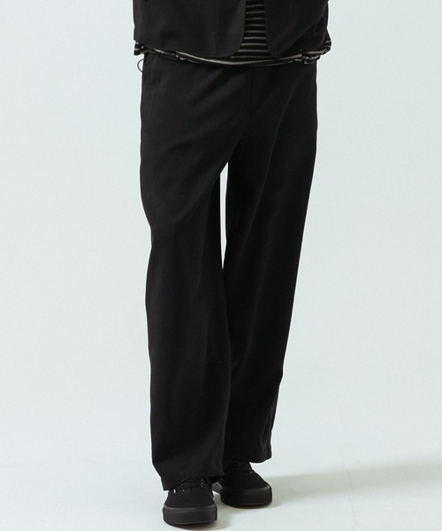 SLICK(スリック)の「【SLICK/スリック】Linen-Like Canvas Easy Pants/リネンライクキャンバスイージーパンツ(その他パンツ・メンズ・チャコール/ベージュ/ブラック系その他・1/2/3)」の2枚目の写真