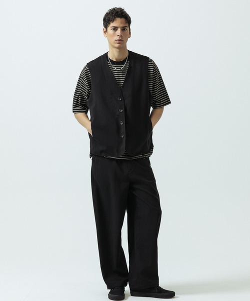 SLICK(スリック)の「【SLICK/スリック】Linen-Like Canvas Easy Pants/リネンライクキャンバスイージーパンツ(その他パンツ・メンズ・チャコール/ベージュ/ブラック系その他・1/2/3)」の6枚目の写真