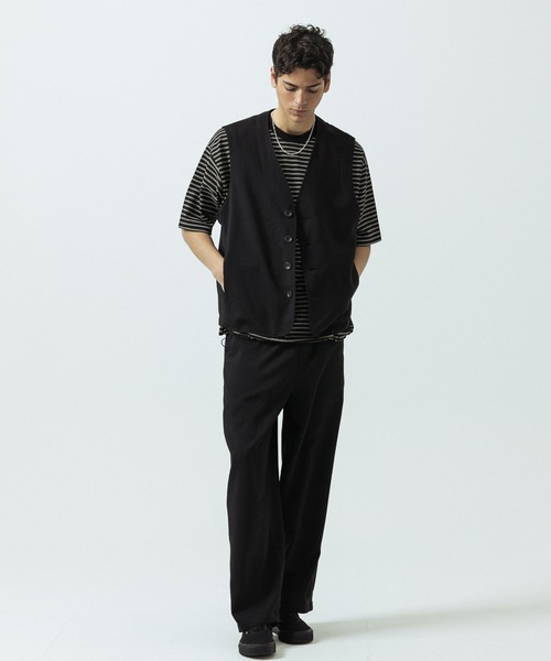 SLICK(スリック)の「【SLICK/スリック】Linen-Like Canvas Easy Pants/リネンライクキャンバスイージーパンツ(その他パンツ・メンズ・チャコール/ベージュ/ブラック系その他・1/2/3)」の7枚目の写真