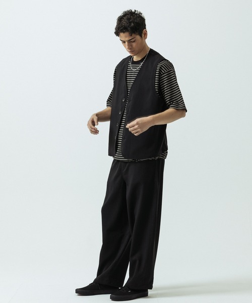 SLICK(スリック)の「【SLICK/スリック】Linen-Like Canvas Easy Pants/リネンライクキャンバスイージーパンツ(その他パンツ・メンズ・チャコール/ベージュ/ブラック系その他・1/2/3)」の8枚目の写真