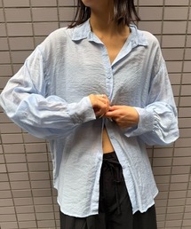 シアーポプリンボリュームスリーブシャツ