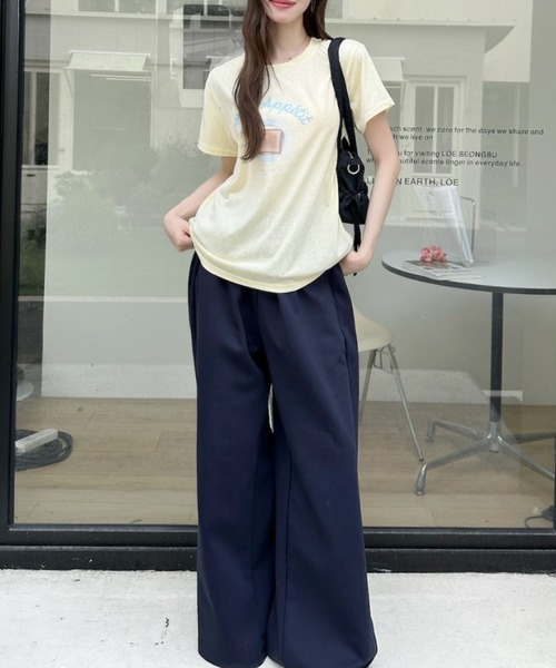 Ada.(エイダ)の「トースト グラフィック レトロ Tシャツ(Tシャツ/カットソー・レディース・ピンク/イエロー/グレー/ブラック/ホワイト・FREE)」の17枚目の写真