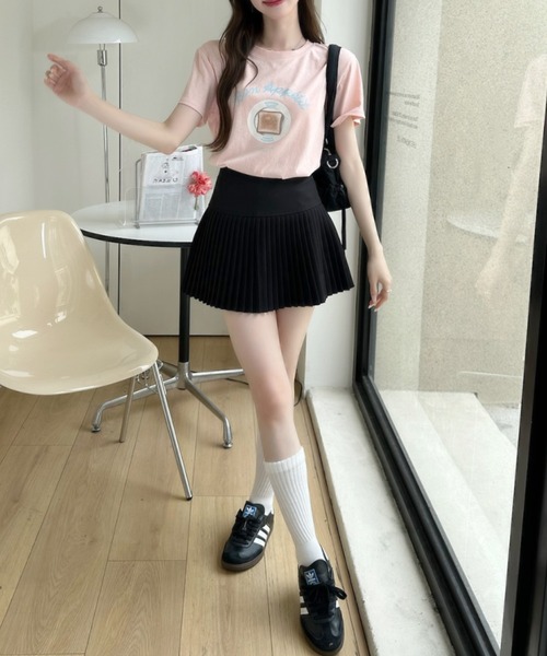 Ada.(エイダ)の「トースト グラフィック レトロ Tシャツ(Tシャツ/カットソー・レディース・ピンク/イエロー/グレー/ブラック/ホワイト・FREE)」の10枚目の写真