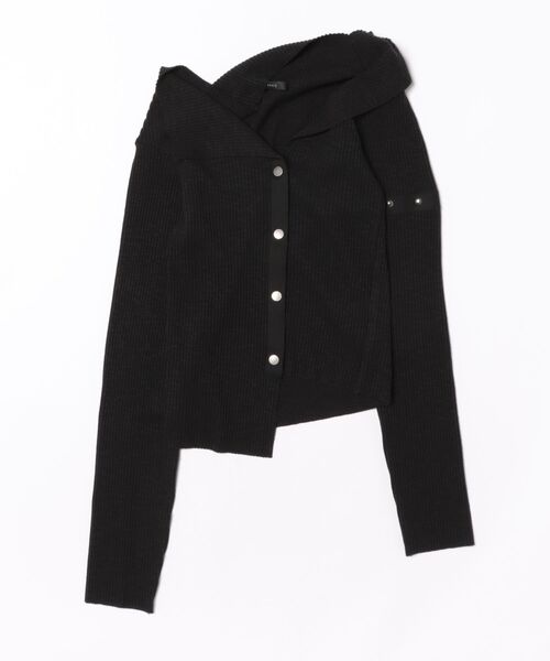 L.H.P（エルエイチピー）の「DOGMA EHKS/ドグマエークス/SQUARE KNIT NECK CARDIGAN（カーディガン/ボレロ・レディース・ブラック・F）」の4枚目の写真