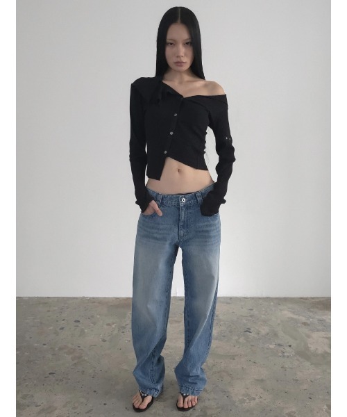 L.H.P（エルエイチピー）の「DOGMA EHKS/ドグマエークス/SQUARE KNIT NECK CARDIGAN（カーディガン/ボレロ・レディース・ブラック・F）」の3枚目の写真