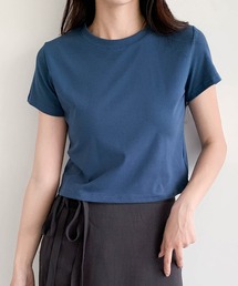 【豊富なカラー展開】抜群の伸縮性 / ショート丈Tシャツ 無地 半袖