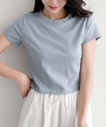 【豊富なカラー展開】抜群の伸縮性 / ショート丈Tシャツ 無地 半袖