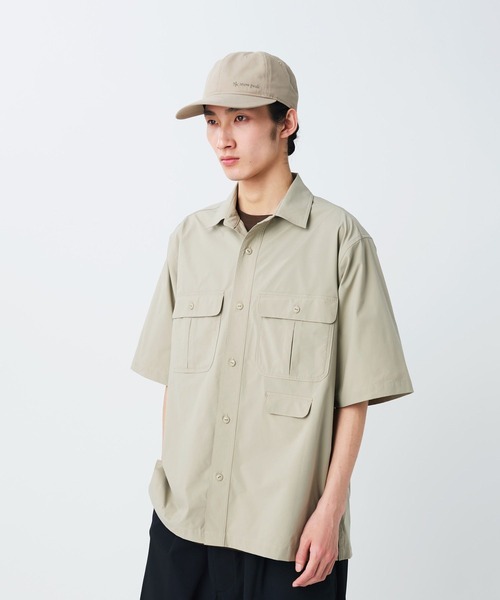Snow Peak(スノーピーク)の「Snow Peak / ComfortFlex S/S Shirt コンフォートフレックス S/S シャツ(シャツ/ブラウス・メンズ・ダークネイビー/グレイッシュベージュ/ブラック・L/M)」の2枚目の写真