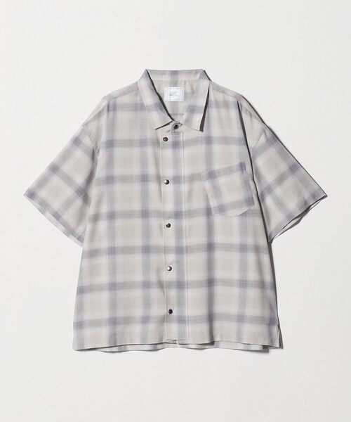 UNITED ARROWS & SONS(ユナイテッドアローズアンドサンズ)の「<UNITED ARROWS & SONS> CHECK SNAP S/SL SHIRT/ショートスリーブシャツ(シャツ/ブラウス・メンズ・ライトブルー/ライトグレー・M/XL/L/S)」の20枚目の写真