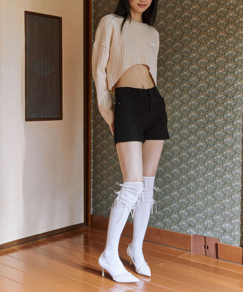 SPUR(シュプール)の「ジェイドオブリーククリスタルパンプスヒール7cm -UA9006 (2カラー)(パンプス・レディース・アイボリー/ブラック・22.5cm/23.5cm/23cm/24.5cm/24cm/25cm)」の5枚目の写真