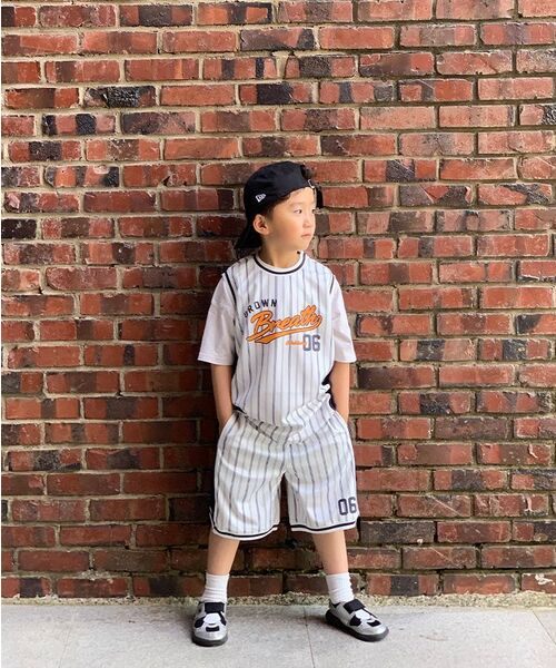 BROWNBREATH KIDS(ブラウンブレスキッズ)の「KIDS STRIPE MESH SHORTS - NAVY(その他パンツ・レディース・その他・110/120/130/140/150)」の5枚目の写真