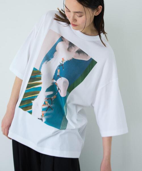 THE GOODLAND MARKET(ザグッドランドマーケット)の「ザ グッドランド マーケット BIG GRAPHIC TEE(Tシャツ/カットソー・メンズ・ブルー/オレンジ・2/1)」の2枚目の写真