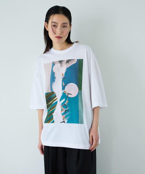 THE GOODLAND MARKET(ザグッドランドマーケット)の「ザ グッドランド マーケット BIG GRAPHIC TEE(Tシャツ/カットソー・メンズ・ブルー/オレンジ・2/1)」の4枚目の写真