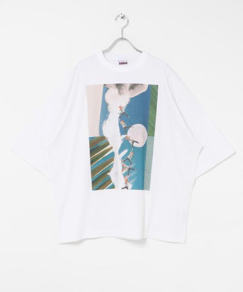 THE GOODLAND MARKET(ザグッドランドマーケット)の「ザ グッドランド マーケット BIG GRAPHIC TEE(Tシャツ/カットソー・メンズ・ブルー/オレンジ・2/1)」の5枚目の写真