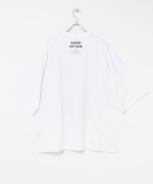 THE GOODLAND MARKET(ザグッドランドマーケット)の「ザ グッドランド マーケット BIG GRAPHIC TEE(Tシャツ/カットソー・メンズ・ブルー/オレンジ・2/1)」の7枚目の写真