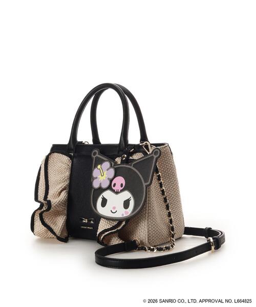 SAMANTHAVEGA（サマンサベガ）の「サンリオキャラクターズコレクション「クロミ」　フリルかごバッグ（ハンドバッグ・レディース・ブラック・FREE）」の4枚目の写真