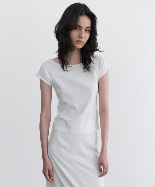 ANDNEEDS(アンドニーズ)の「Pebble lace scoop tee (white)(Tシャツ/カットソー・レディース・その他・FREE)」の1枚目の写真