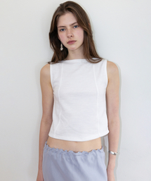 Blair Boat Sleeveless_Ivory