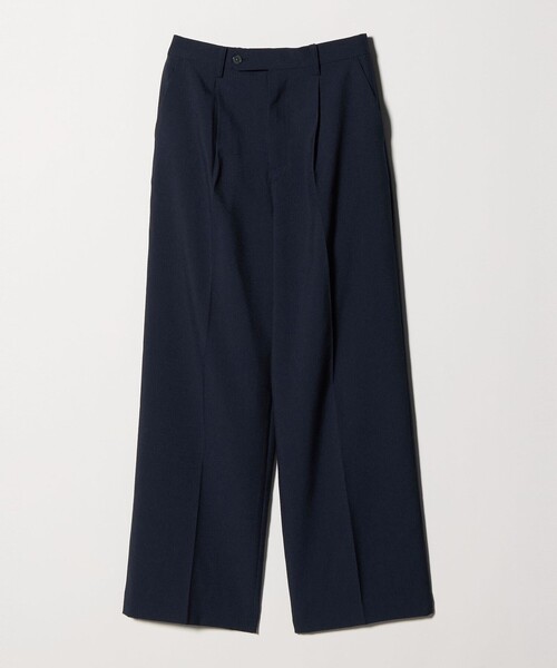 A DAY IN THE LIFE UNITED ARROWS（アデイインザライフユナイテッドアローズ）の「サッカー タックワイドパンツ ‐セットアップ対応・マシンウォッシャブル‐＜A DAY IN THE LIFE＞（その他パンツ・レディース・ベージュ/ネイビー/ブラック・38/36）」の16枚目の写真