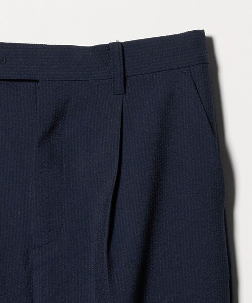 A DAY IN THE LIFE UNITED ARROWS（アデイインザライフユナイテッドアローズ）の「サッカー タックワイドパンツ ‐セットアップ対応・マシンウォッシャブル‐＜A DAY IN THE LIFE＞（その他パンツ・レディース・ベージュ/ネイビー/ブラック・38/36）」の18枚目の写真