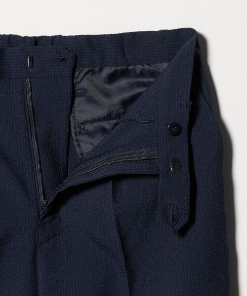 A DAY IN THE LIFE UNITED ARROWS（アデイインザライフユナイテッドアローズ）の「サッカー タックワイドパンツ ‐セットアップ対応・マシンウォッシャブル‐＜A DAY IN THE LIFE＞（その他パンツ・レディース・ベージュ/ネイビー/ブラック・38/36）」の21枚目の写真