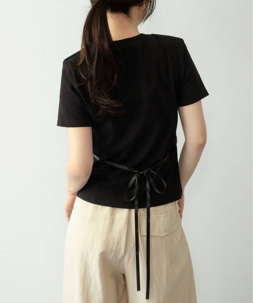 on:nue（オンニュ）の「【on:nue】[着用動画あり！] レースキャミドッキングＴシャツ（Tシャツ/カットソー・レディース・ホワイト/ブラック/グレー・FREE）」の4枚目の写真