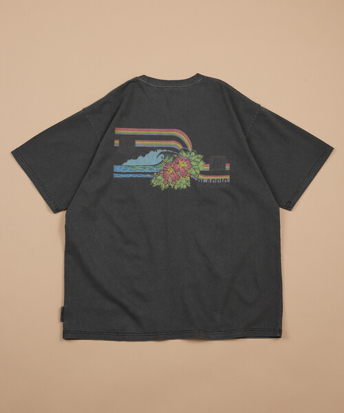 Ocean Pacific(オーシャンパシフィック)の「Ocean Pacific/オーシャンパシフィック FREAK'S STORE for BEACH & FES 別注 HERITAGE TEE RAINBOW/ヘリテージTシャツ レインボー(Tシャツ/カットソー・メンズ・ナチュラル/ブラック/パープル・MEDIUM/LARGE)」の18枚目の写真