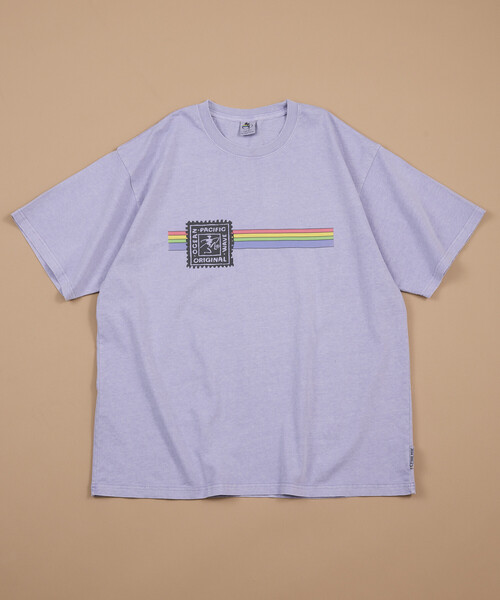 Ocean Pacific(オーシャンパシフィック)の「Ocean Pacific/オーシャンパシフィック FREAK'S STORE for BEACH & FES 別注 HERITAGE TEE RAINBOW/ヘリテージTシャツ レインボー(Tシャツ/カットソー・メンズ・ナチュラル/ブラック/パープル・MEDIUM/LARGE)」の9枚目の写真