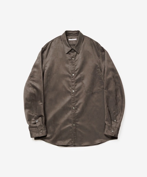 VEIN (ヴェイン)の「シンセティックスエード L/S SHIRT / SYNTHETIC SUEDE L/S SHIRT(シャツ/ブラウス・メンズ・カーキ/ブラック・1/3/2)」の2枚目の写真