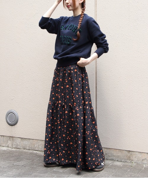 THE SHINZONE(ザ シンゾーン)の「THE SHINZONE/シンゾーン タイニーブロッサムプリントスカート TINY BLOSSOM PRINTED SKIRT 26AMSSK01(スカート・レディース・ブラック・M)」の6枚目の写真