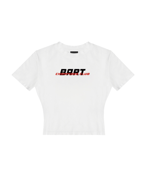 BATTRACT(バトラクト)の「ウィメンズ BART クラブ クロップTシャツ_ホワイト(Tシャツ/カットソー・レディース・ホワイト・1)」の1枚目の写真