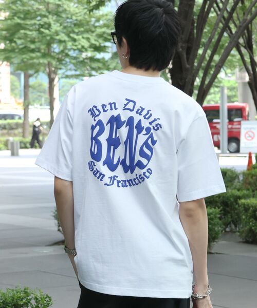 BEN DAVIS(ベンデイビス)の「【BEN DAVIS(ベンデイビス)】 OLD CIRCLE TEE / Tシャツ 半袖 クルーネック 刺繍 ワンポイント ユニセックス オーバーサイズ(Tシャツ/カットソー・メンズ・ホワイト/ネイビー/ブラック・X-LARGE/MEDIUM/LARGE)」の2枚目の写真