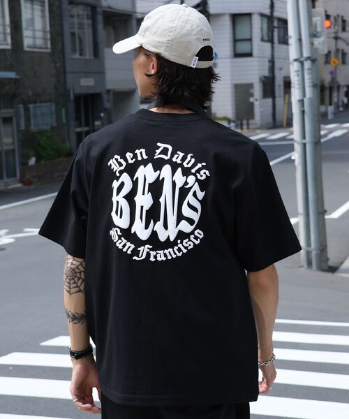 BEN DAVIS(ベンデイビス)の「【BEN DAVIS(ベンデイビス)】 OLD CIRCLE TEE / Tシャツ 半袖 クルーネック 刺繍 ワンポイント ユニセックス オーバーサイズ(Tシャツ/カットソー・メンズ・ホワイト/ネイビー/ブラック・X-LARGE/MEDIUM/LARGE)」の3枚目の写真